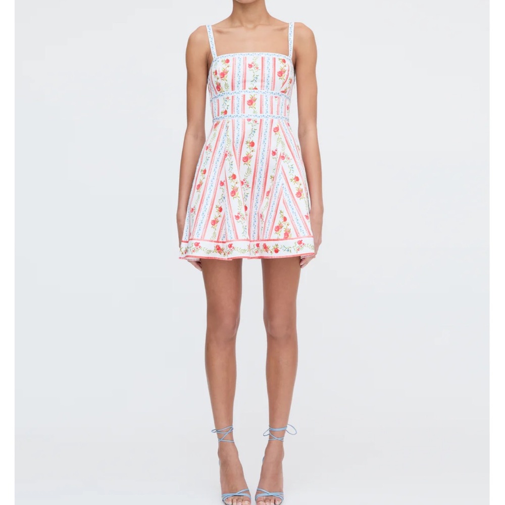 Hill House Margot Mini Dress - Red, Blue, White